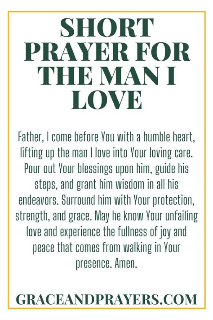 A Prayer For The Man You Love