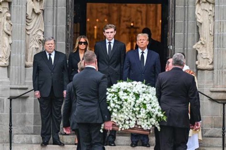 Barron Trump's Solemn Appearance At Ivana's Funeral - A Poignant Picture