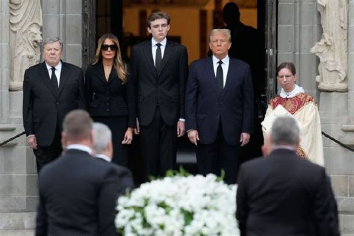 Barron Trump Bids Farewell: Touching Photos At Grandma's Funeral