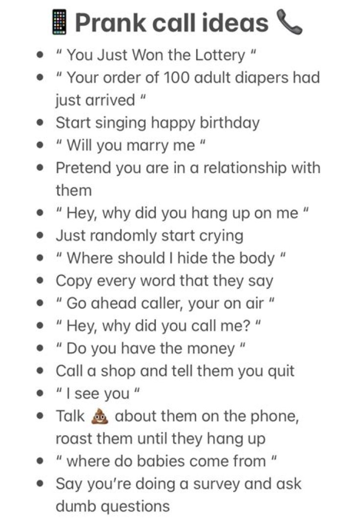 Best Prank Calling Ideas