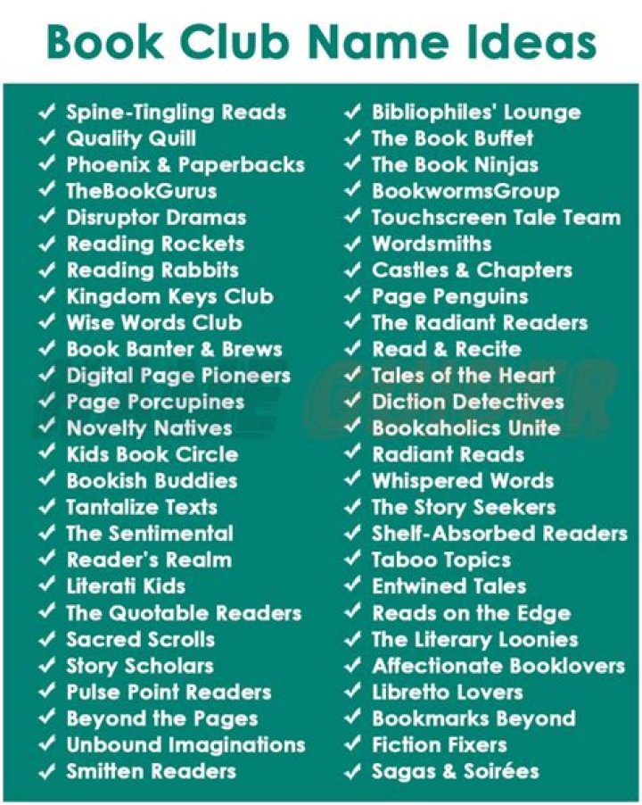 Bookclub Names