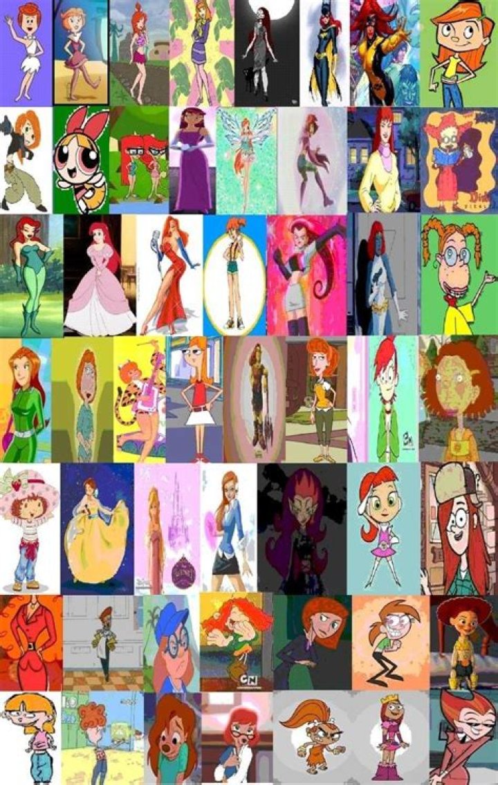 Redhead Cartoon Character Female