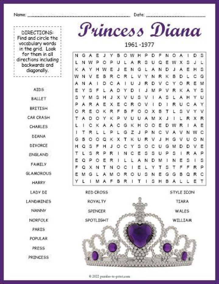 Uncover The Regal Headpiece: Princess' Tiara Crossword Puzzle