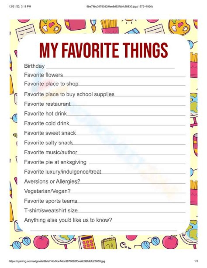Your Ultimate Guide To Unforgettable Favorite Things Ideas